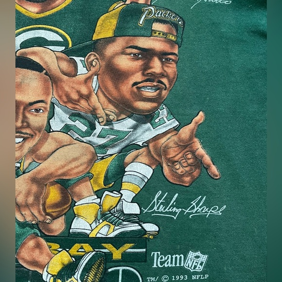 RARE vintage double-sided caricature NFL Green Bay Packers T-shirt. - Picture 7 of 9